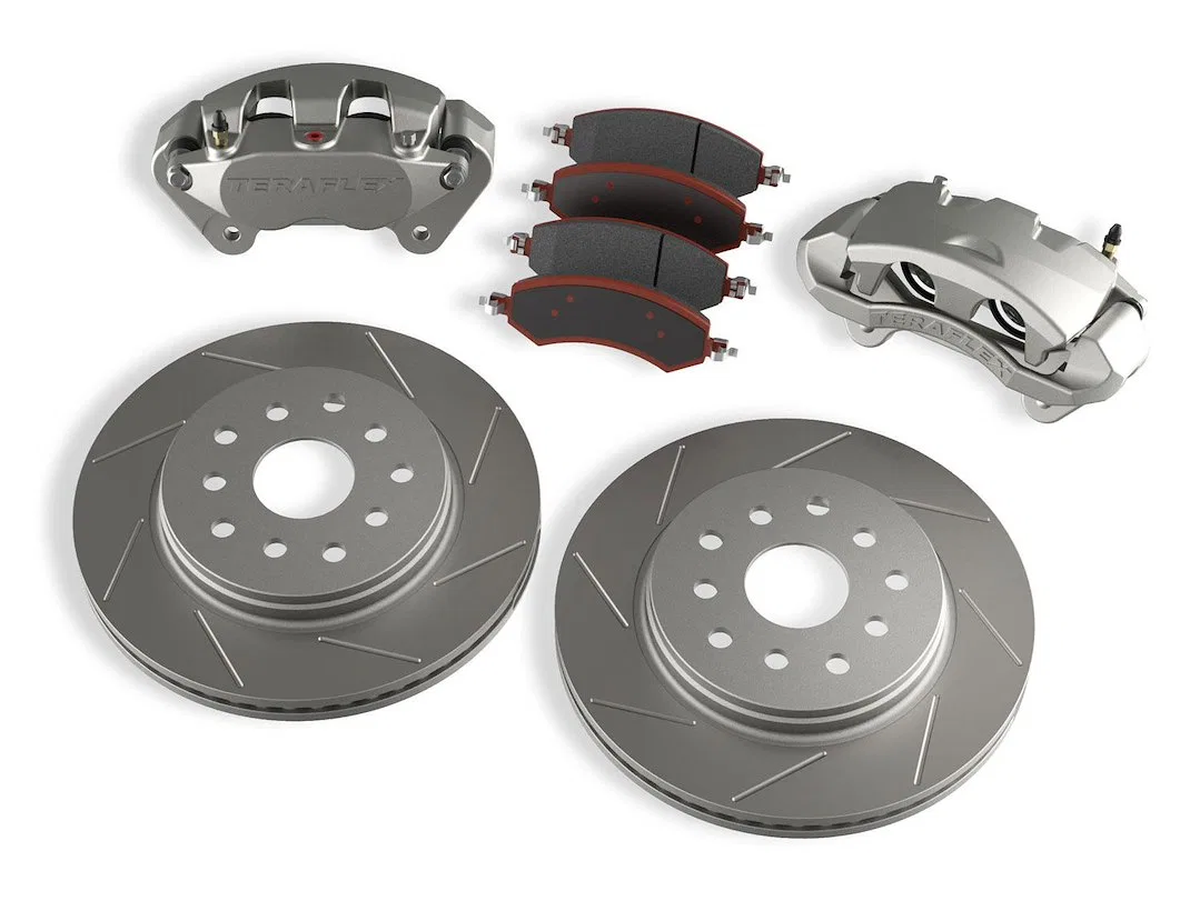 4303420 – TERAFLEX Brake Conversion Kit, Performance Upgrade 13.3 Inch Slotted Rotor Semi-Metallic Brake Pads Dual Pi...